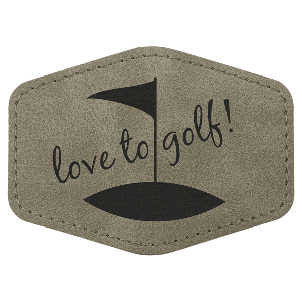 Hex Patch with Kota Pro Adhesive - Laserable Leatherette, Creekside Collection, 3 1/2" x 2 1/2", Light Green