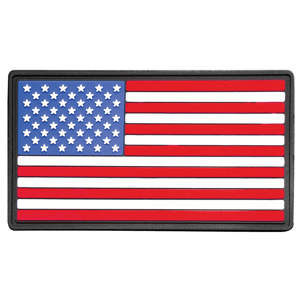 1 3/4" x 3 1/4" Red White and Blue American Flag PVC Patch with Kota Pro Adhesive