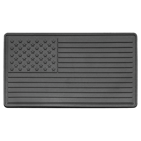1 3/4" x 3 1/4" Black American Flag PVC Patch representing various causes - Kota Pro Adhesive included