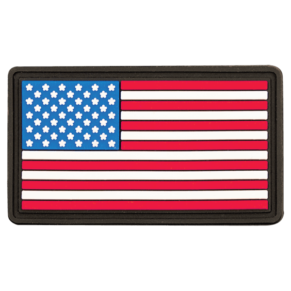 1 1/4" x 2" Red White and Blue American Flag PVC Patch with Kota Pro Adhesive