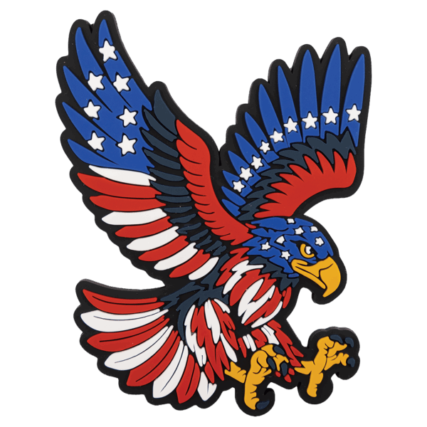 3 3/20" x 2 1/2" Red, White, and Blue Eagle Extra Large PVC Patch with Kota Pro Adhesive