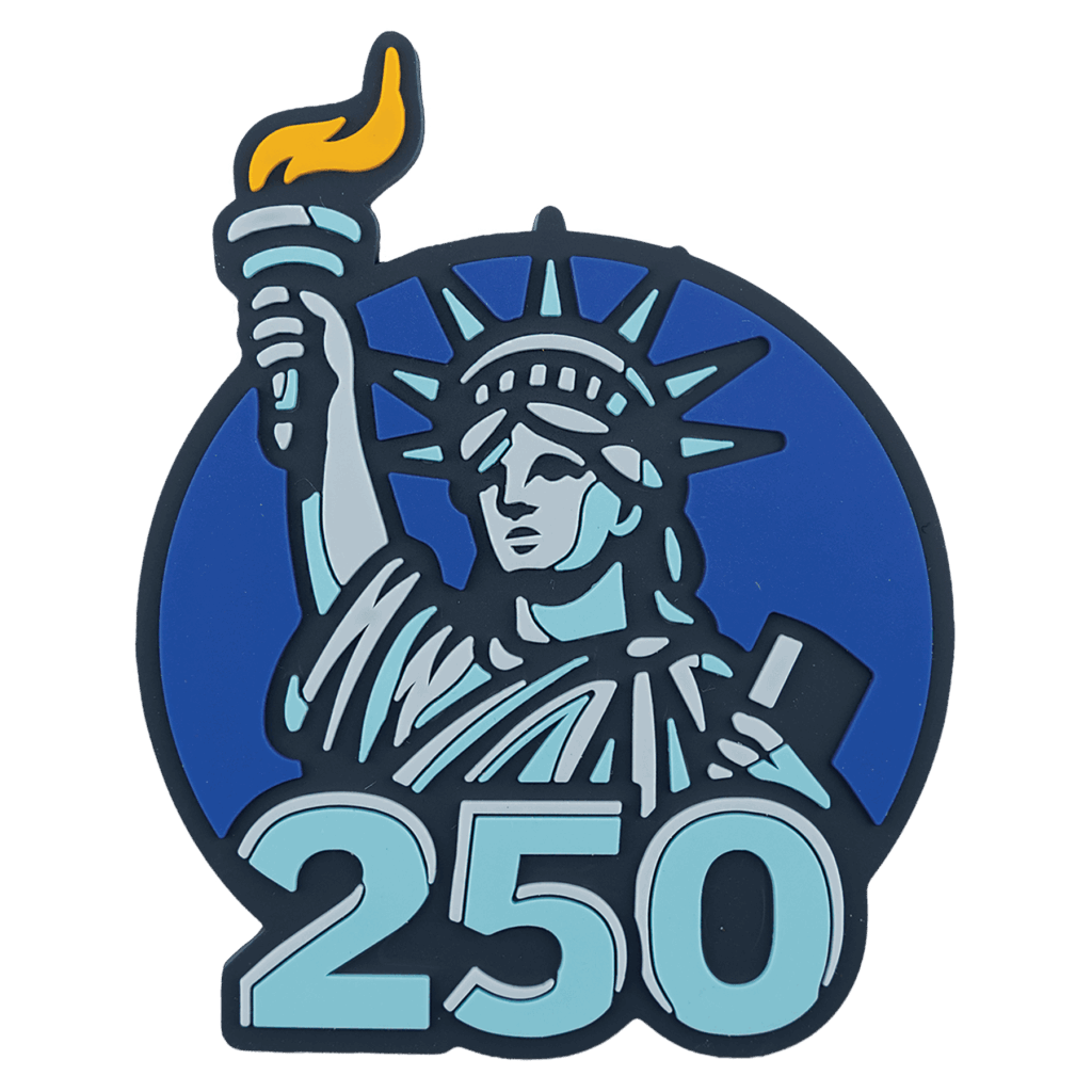 3 3/20" x 2 1/2" Extra Large Statue of Liberty PVC Patch with Kota Pro Adhesive