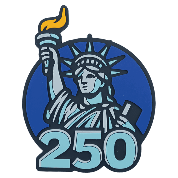 3 3/20" x 2 1/2" Extra Large Statue of Liberty PVC Patch with Kota Pro Adhesive