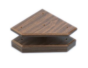 8" x 8" x 1 1/2" Walnut Finish 3-Post Set