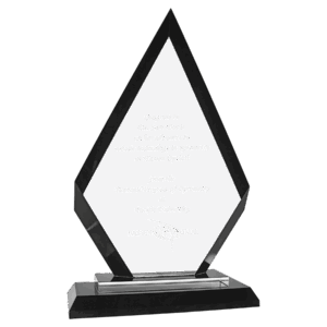 9" Diamond Black Regal Glass
