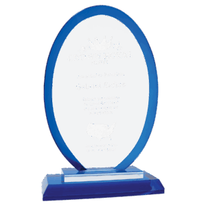 7 1/2" Oval Blue Regal Glass