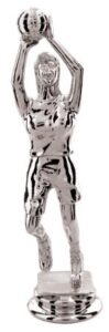 5 3/4" Silver Female Basketball Player