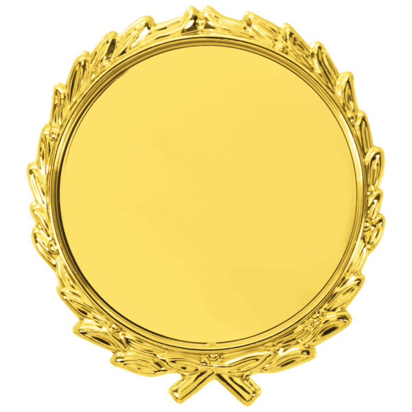 2 3/4" Gold Plaque Mount with 2" Insert Holder