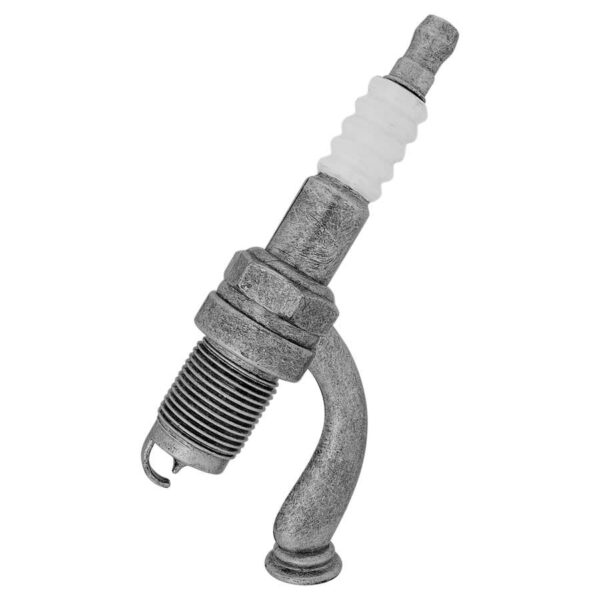 10" Antique Silver Spark Plug Figure