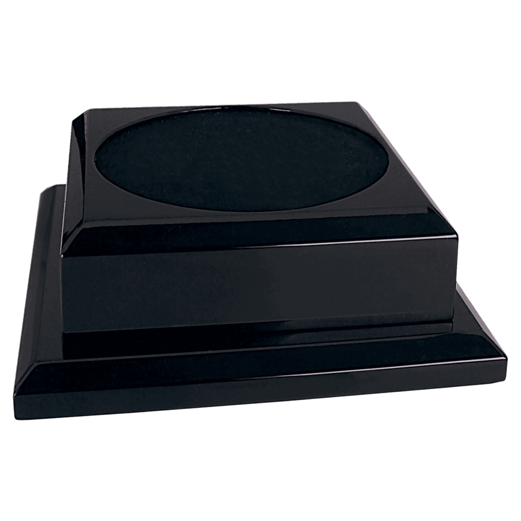 7" x 7" Black Royal Piano Finish Pedestal Base