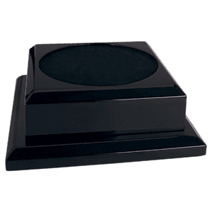 7" x 7" Black Royal Piano Finish Pedestal Base