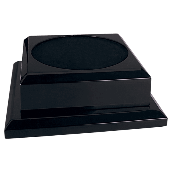 7" x 7" Black Royal Piano Finish Pedestal Base