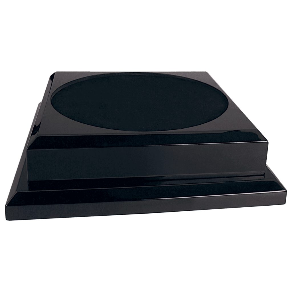 11" x 11" Black Royal Piano Finish Pedestal Base