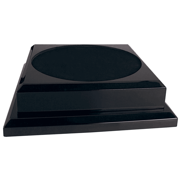 11" x 11" Black Royal Piano Finish Pedestal Base