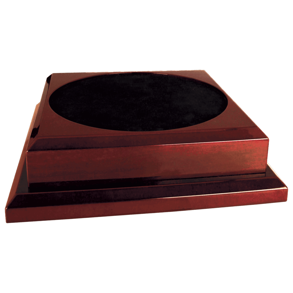 11" x 11" Rosewood Royal Piano Finish Pedestal Base
