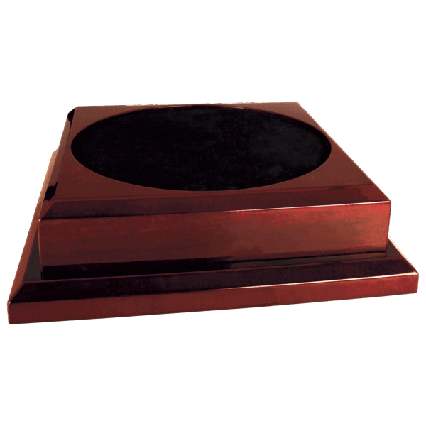 11" x 11" Rosewood Royal Piano Finish Pedestal Base