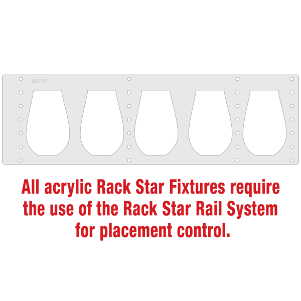 PCG107 21 oz. Stemless Rack Star Fixture-Holds 5
