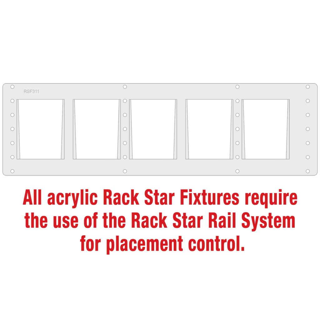 PCG116 13 3/4 oz. Double Old Fashioned Glass Rack Star Fixture-Holds 5
