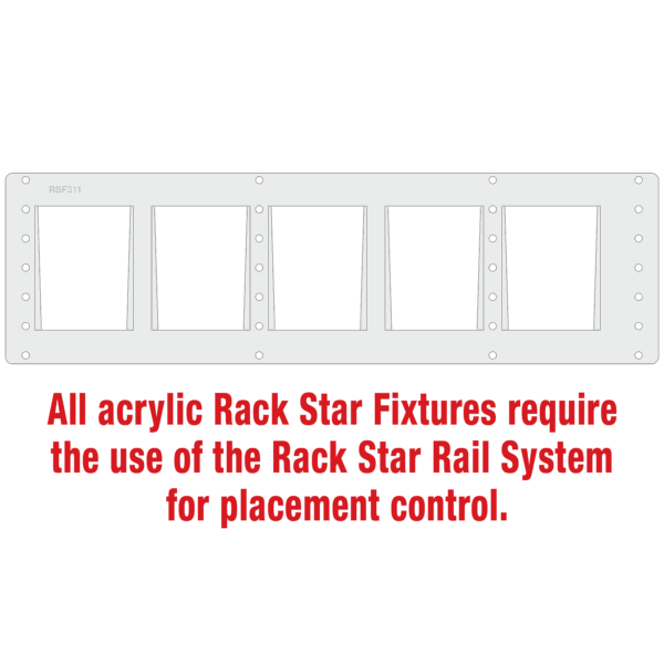 PCG116 13 3/4 oz. Double Old Fashioned Glass Rack Star Fixture-Holds 5
