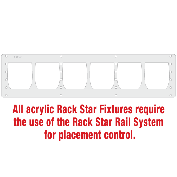 PCG117 10 oz. On The Rocks Glass Rack Star Fixture-Holds 6