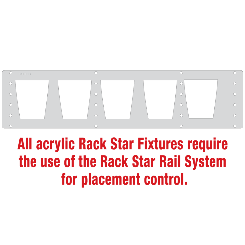 PCG118 10 1/2 oz. On The Rocks Glass Rack Star Fixture-Holds 5