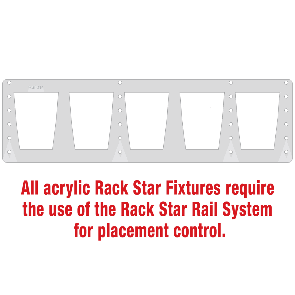 PCG119 12 oz. Double Old Fashioned Glass Rack Star Fixture-Holds 5