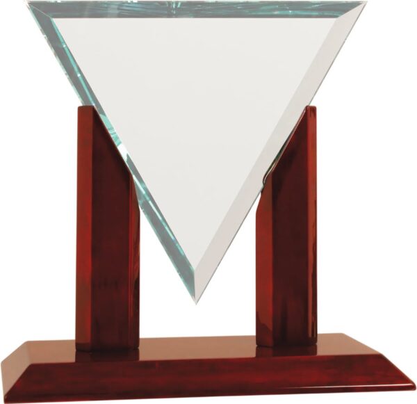 10" x 10" x 10" Diamond Triangle Clear Glass Replacement Blank