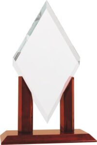 8" x 14" Mayfair Diamond Clear Glass Replacement Blank