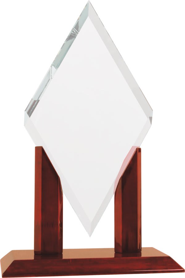 8" x 14" Mayfair Diamond Clear Glass Replacement Blank