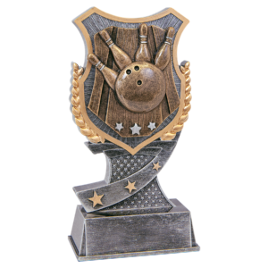 6" Bowling Shield Award