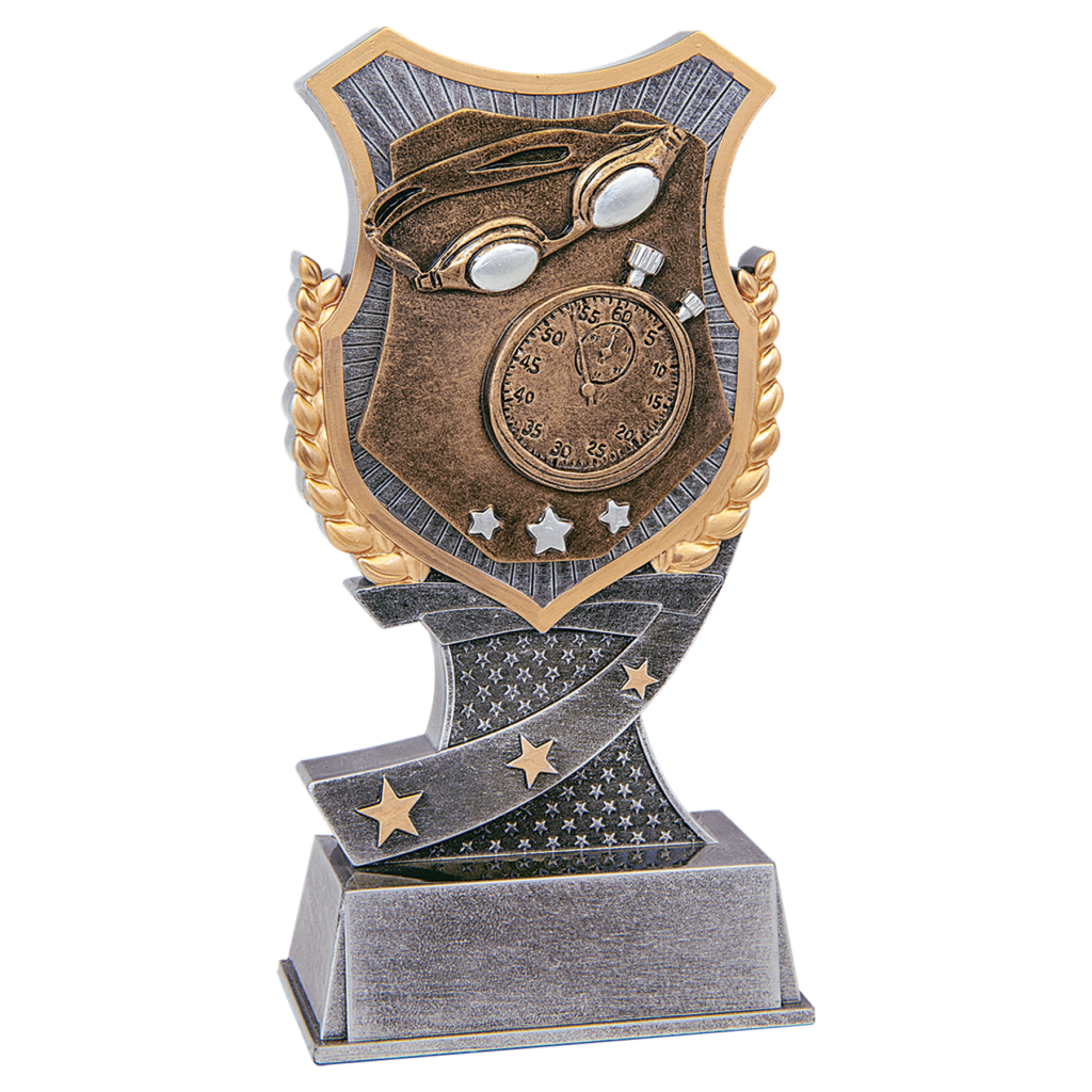 6" Swimming Shield Award