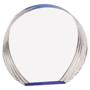 5 3/8" x 5" Blue Round Acrylic