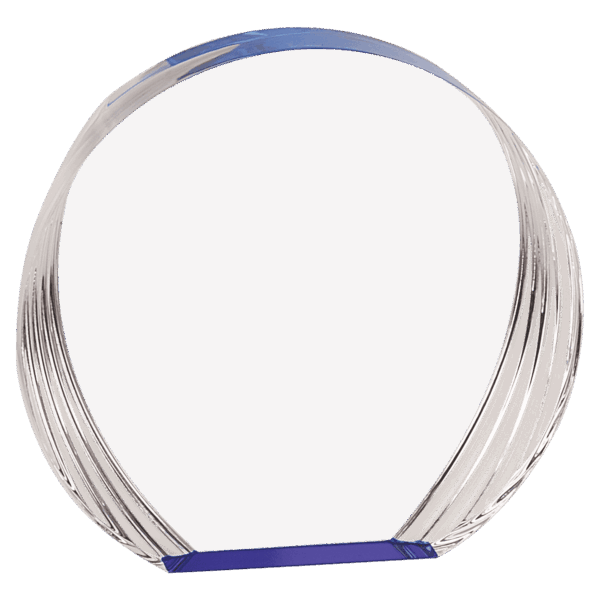 5 3/8" x 5" Blue Round Acrylic