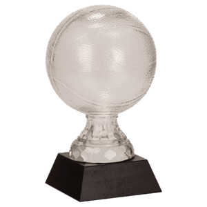 7" Glass Basketball with Marble Base
