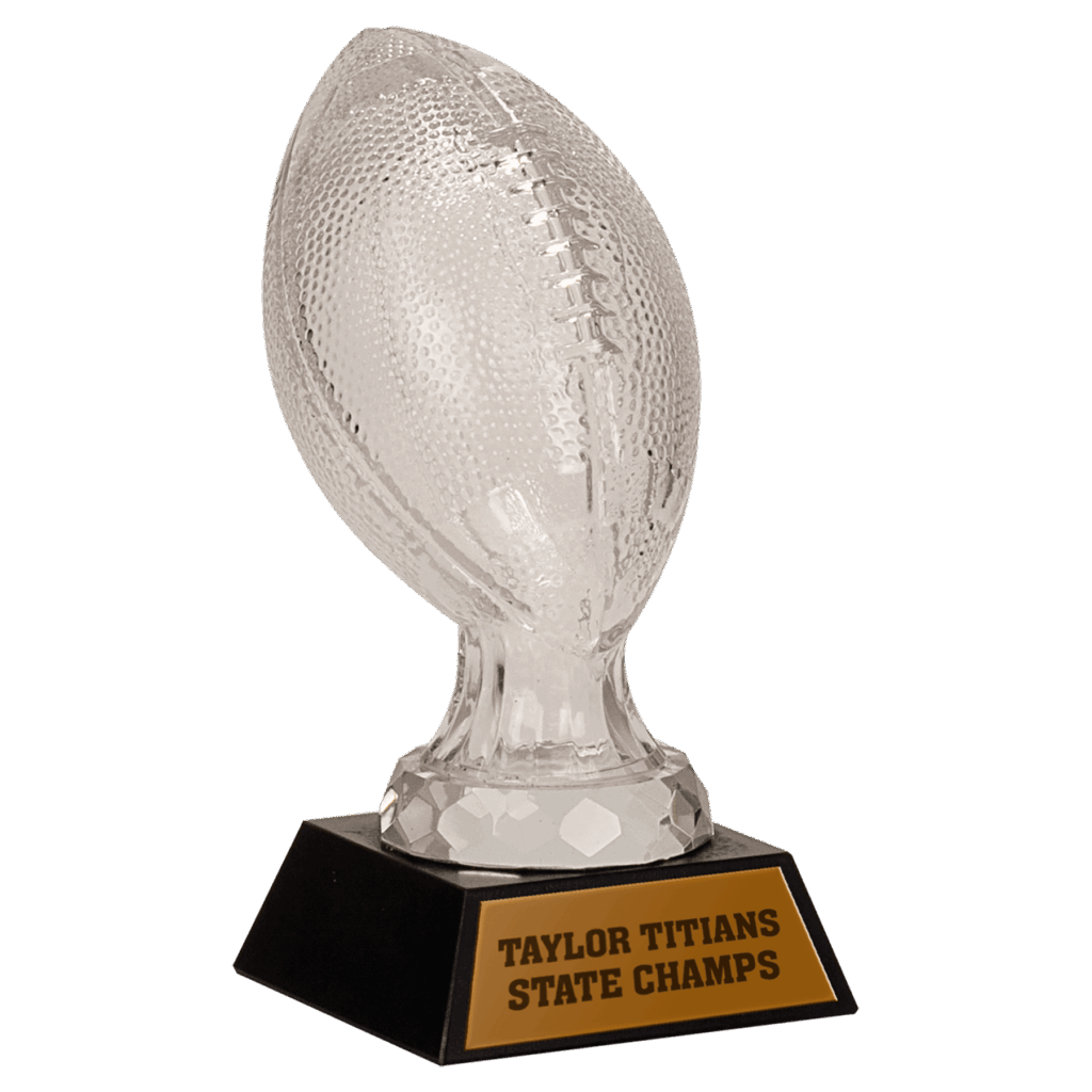 7 1/2" Glass Football with Marble Base