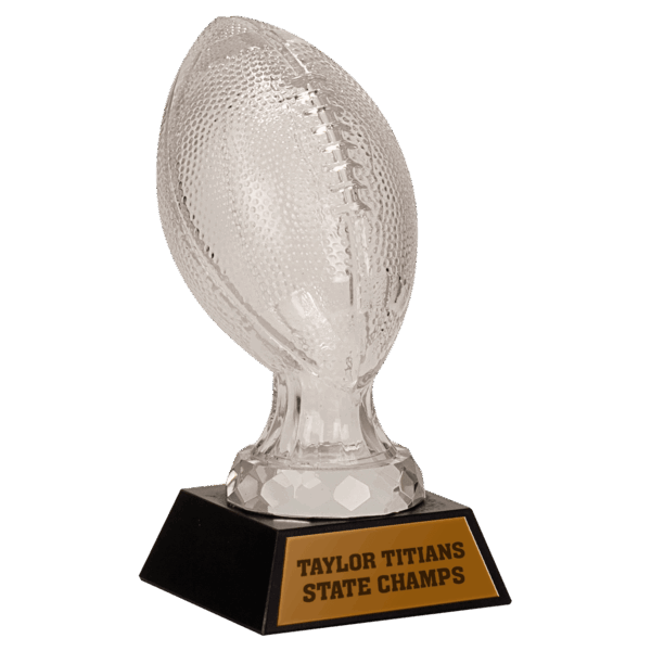 7 1/2" Glass Football with Marble Base