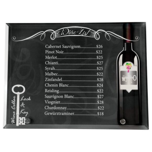 10" x 7" Sublimatable Horizontal Glass with 2 Silver Pins