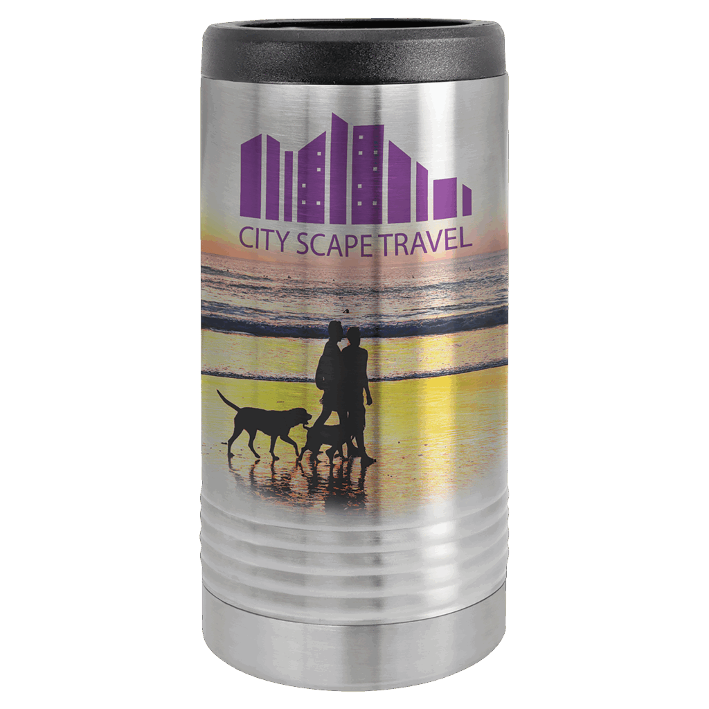 Stainless Steel Sublimatable Polar Camel Slim Beverage Holder