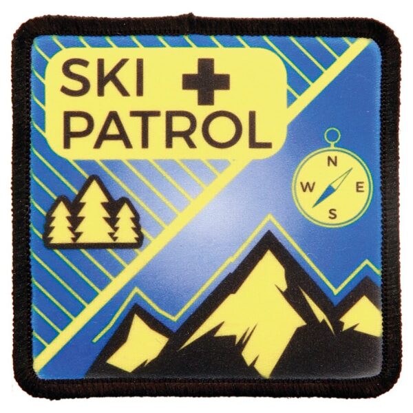 2 1/2" x 2 1/2" Square Sublimatable Patch with Adhesive & Black Border