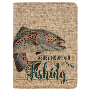 7" x 9" Sublimatable Burlap Small Portfolio with Notepad