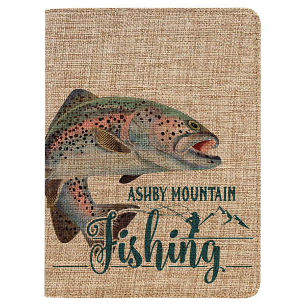 7" x 9" Sublimatable Burlap Small Portfolio with Notepad