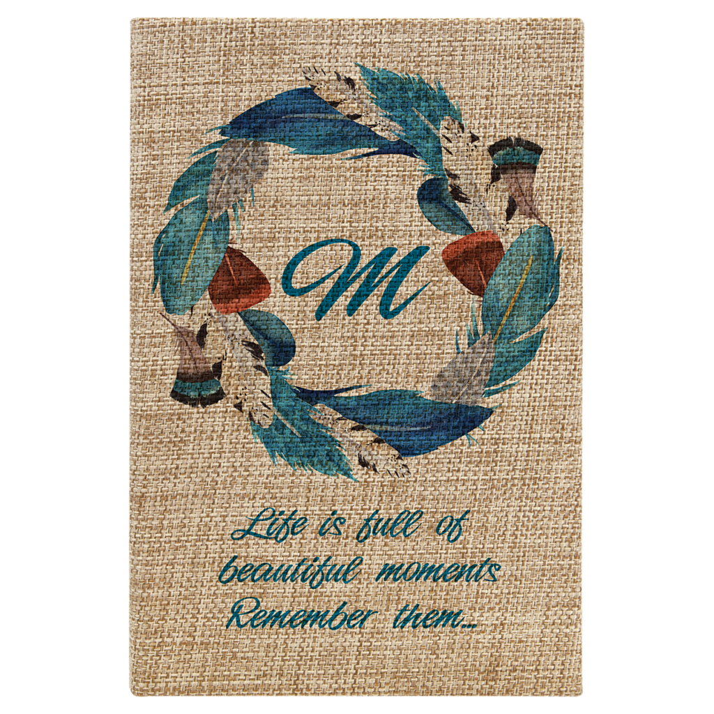 5 1/4" x 8 1/4" Sublimatable Burlap Journal with Lined Notepad
