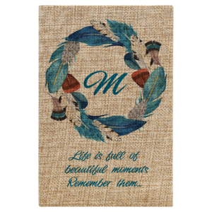 5 1/4" x 8 1/4" Sublimatable Burlap Journal with Lined Notepad