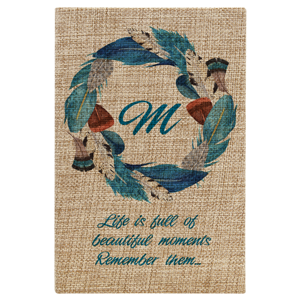 5 1/4" x 8 1/4" Sublimatable Burlap Journal with Lined Notepad