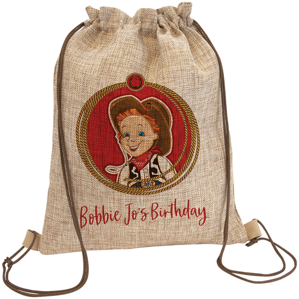 12" x  15" Burlap Sublimatable Back Sack