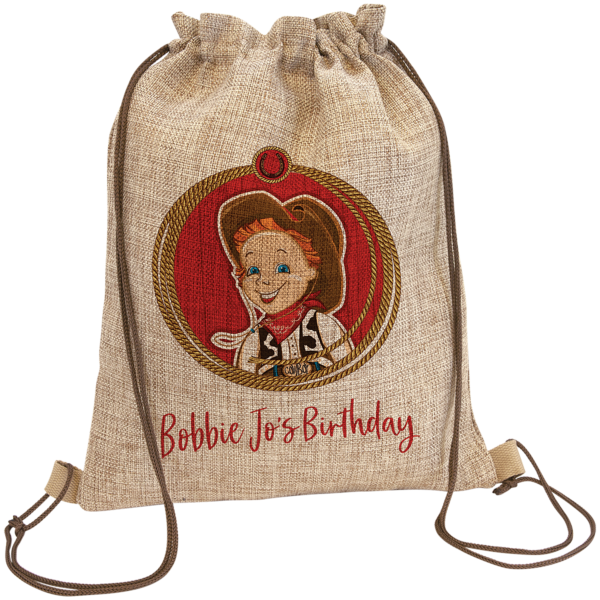 12" x  15" Burlap Sublimatable Back Sack