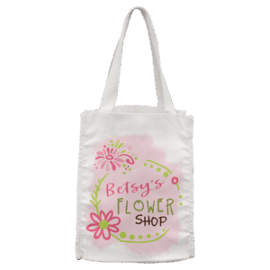 8" x 10" White Canvas Gift Bag with 3" Gusset