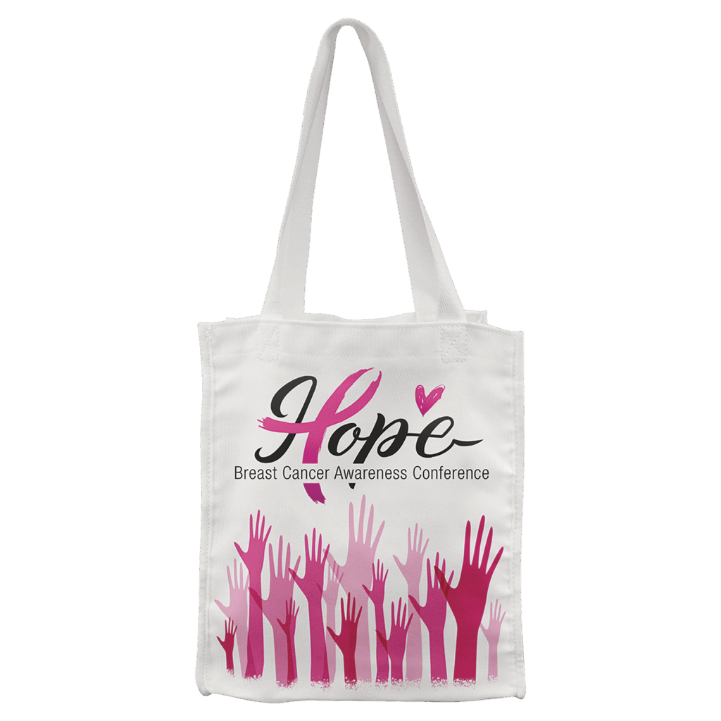 10" x 12" White Canvas Gift Bag with 5 1/2" Gusset