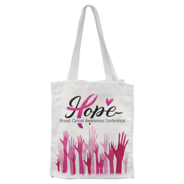 10" x 12" White Canvas Gift Bag with 5 1/2" Gusset