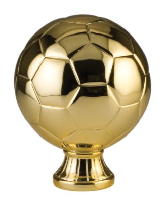 5 1/2" Gold Soccer Ball Resin